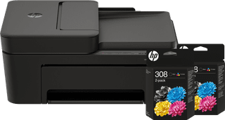 HP DeskJet 4320 All-in-One + 2 zwarte + 2 kleuren cartridges