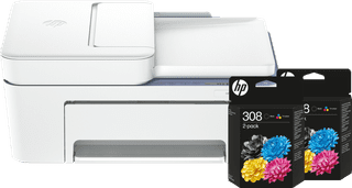 HP DeskJet 4322 All-in-One + 2 zwarte + 2 kleuren cartridges