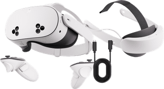 Meta Quest 3S 128GB Refurbished + BlueBuilt PC Link Cable + Elite Strap