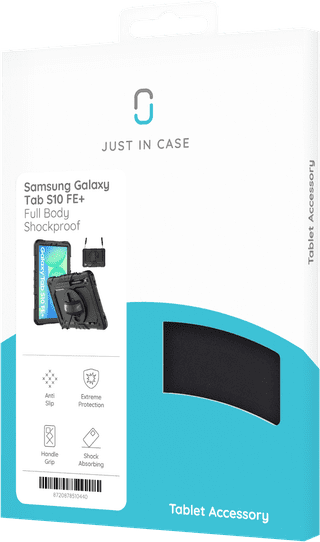 Just in Case Samsung Galaxy Tab S10 FE Plus Shockproof Case Zwart