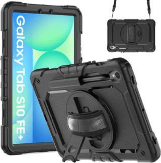 Just in Case Samsung Galaxy Tab S10 FE Plus Shockproof Case Zwart
