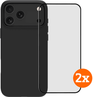 BlueBuilt Back Cover iPhone 17 Pro Max Black + Screen Protector Duo Pack