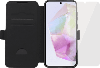 BlueBuilt Samsung Galaxy A36 Book Case Zwart + Screenprotector Glas Duo Pack