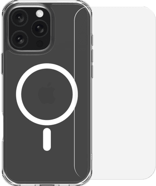 BlueBuilt Protective Back Cover with MagSafe iPhone 16 Pro Max + Screen Protector Glass