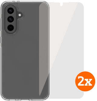 BlueBuilt Protective Back Cover Samsung Galaxy A56 Transparant + Screenprotector Duo Pack