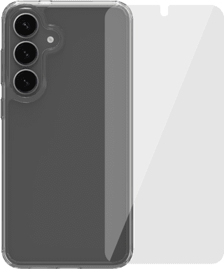 BlueBuilt Protective Back Cover Samsung Galaxy S25 Plus Transparant + Screenprotector Glas