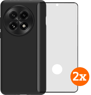 BlueBuilt Back Cover OnePlus 13 Black + Screen Protector Glass Duo Pack