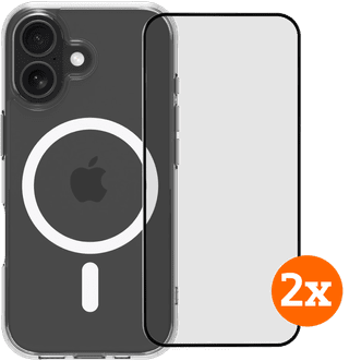 BlueBuilt Protective Back Cover MagSafe iPhone 17 Transparent + Screen Protector Duo Pack