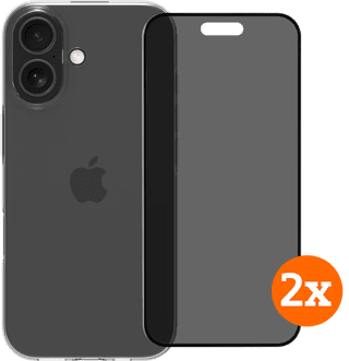 BlueBuilt Back Cover iPhone 17 Transparent + Privacy Filter Screen Protector Duo Pack