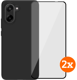 BlueBuilt OnePlus Nord CE 5 Back Cover Transparent + Screen Protector Glass Duo Pack