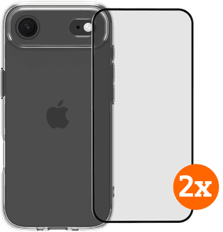 BlueBuilt Protective Back Cover iPhone Air Transparant + Screenprotector Duo Pack