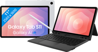 Samsung Galaxy Tab S11 11 inches 256GB WiFi Silver + BlueBuilt Keyboard Cover QWERTY