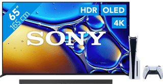 Sony 65" Bravia 8 II 4K QD-OLED + Sony Bravia Theatre Bar 9 Zwart + PlayStation 5
