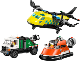 LEGO City Vliegtuig, Servicewagen en Hovercraft remix 60505