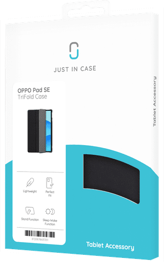 Just in Case Oppo Pad SE Tri-Fold Book Case Zwart