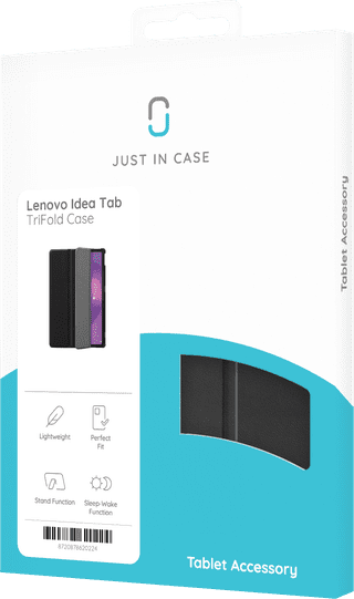 Just in Case Lenovo Idea Tab Tri-Fold Book Case Zwart