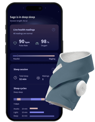 Owlet Dream Sock Bedtime Blue OW-DS-BL