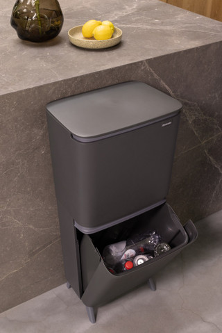 Brabantia SortUp Recycle Hi afvalemmer 25+10+10L Grijs