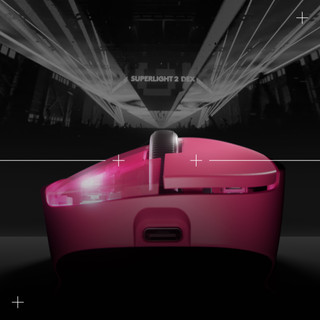 Logitech G PRO X Superlight 2 DEX Lightspeed Draadloze Gaming Muis Magenta