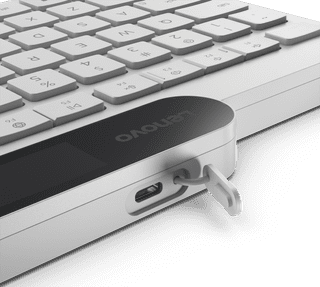 Lenovo 800 Self-Charging Bluetooth Toetsenbord QWERTY Wit