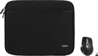 BlueBuilt Laptophoes breedte 30 cm 12-13 inch Zwart + Maximus Muis