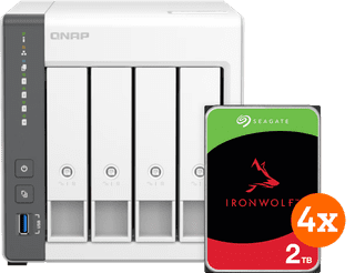 QNAP TS-433-4G + Seagate Ironwolf 2TB 4-Pack