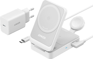 Anker Prime 3-in-1 MagGo Vouwbare Draadloze Oplader 15W Wit