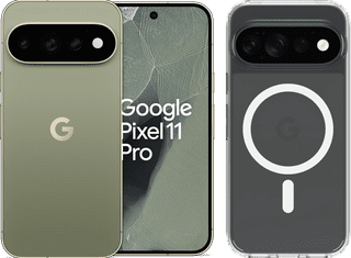 Google Pixel 11 Pro 256GB Groen 5G + BlueBuilt Back Cover Transparant