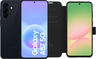 Samsung Galaxy A57 256GB Donkerblauw 5G + BlueBuilt Book Case Zwart