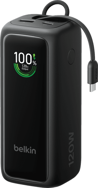 Belkin Powerbank 22.000 mAh met Snelladen 120 Watt Zwart