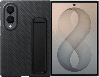 Samsung Galaxy Z Fold 8 Standing Grip Back Cover met Magneet Zwart