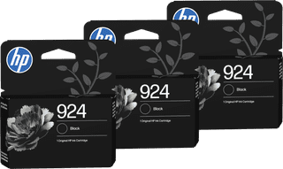 HP 924 Cartridge Black Triple Pack