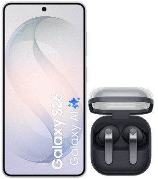 Samsung Galaxy S26 256GB White 5G + Samsung Galaxy Buds4 Pro Black