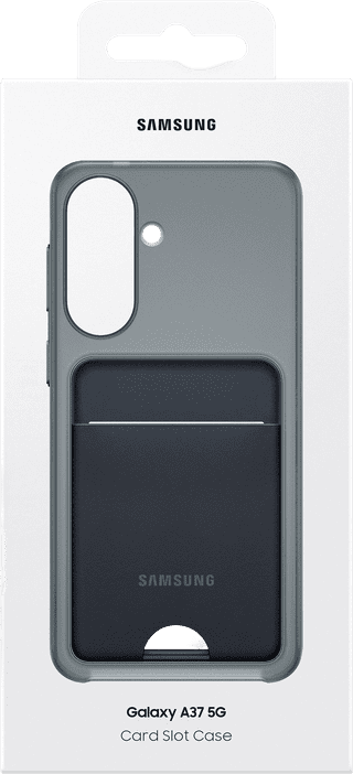 Samsung Galaxy A37 Card Slot Back Cover Zwart