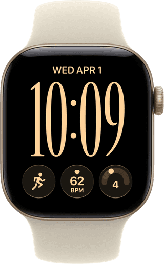 Apple Watch Series 12 Cellular 42mm Goud Sportband S/M