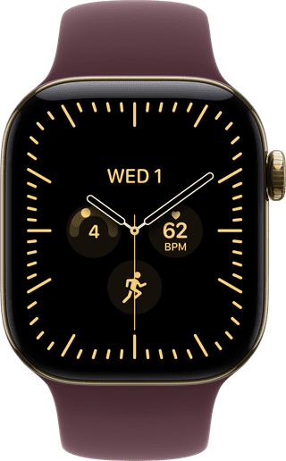 Apple Watch Series 12 Cellular 42mm Titanium Goud Sportband S/M