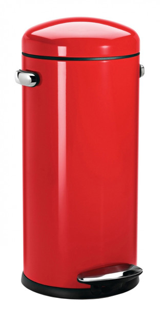 Simplehuman Retro Stepcan 30 Liter Rood