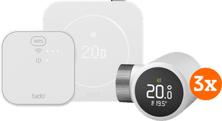 tado Bedrade Slimme Thermostaat X Multi Room Startpakket 2e Generatie (3 Radiatorknoppen)