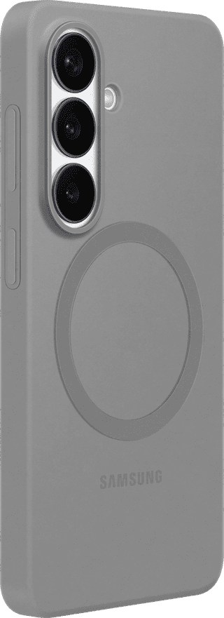 Samsung Galaxy S26 Siliconen Back Cover met Magneet Grijs