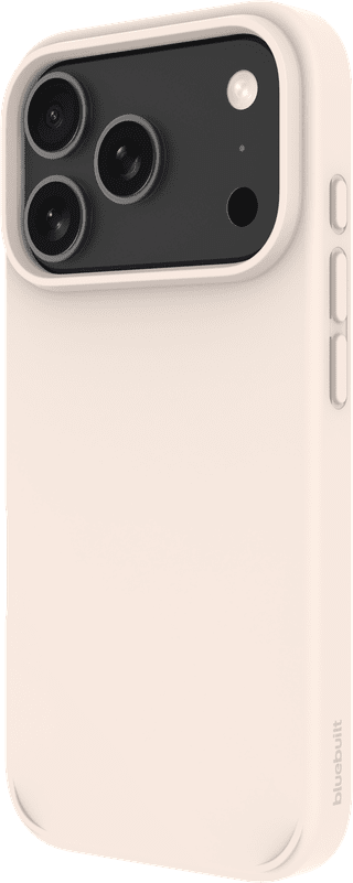 BlueBuilt MagSafe Case iPhone 18 Pro Beige + Card Holder Leather Black