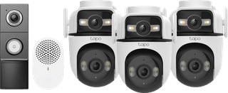 TP-Link Tapo C545D 3-Pack + D235 Smart Battery & Wired Doorbell