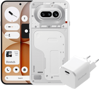 Nothing Phone (4a) 256GB Wit 5G + BlueBuilt Oplader met Usb C Poort 45W Wit