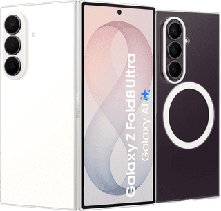 Samsung Galaxy Z Fold 8 Ultra 512GB Wit 5G + Carbon Back Cover met Magneet Zwart