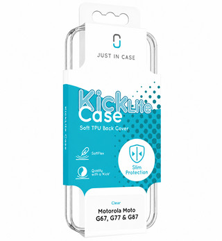 Just in Case Soft Design Motorola Moto G67/G77/G87 Back Cover Transparent