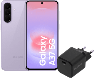 Samsung Galaxy A37 256GB Roze 5G + BlueBuilt Oplader met Usb C Poort 45W Zwart