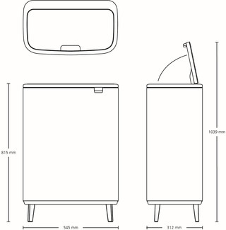 Brabantia Bo Touch Bin Hi Prullenbak 2 x 30 liter Soft Beige