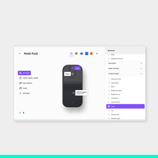 Logitech Mobi Fold Muis Grafiet