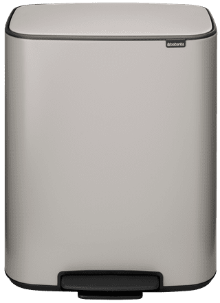 Brabantia Bo Pedal Bin 2 x 30 Liter Soft Grey