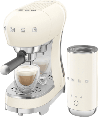 SMEG ECF12CREU Creme + melkopschuimer