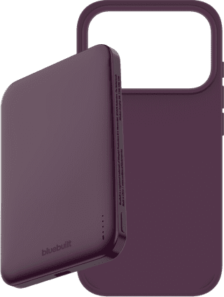 BlueBuilt MagSafe Hoesje iPhone 18 Pro Rood + Powerbank 5.000 mAh Rood